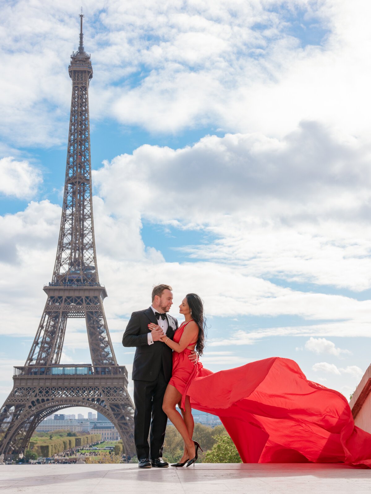 A fun flying dress moment for a hen party in Paris — Glam In Paris