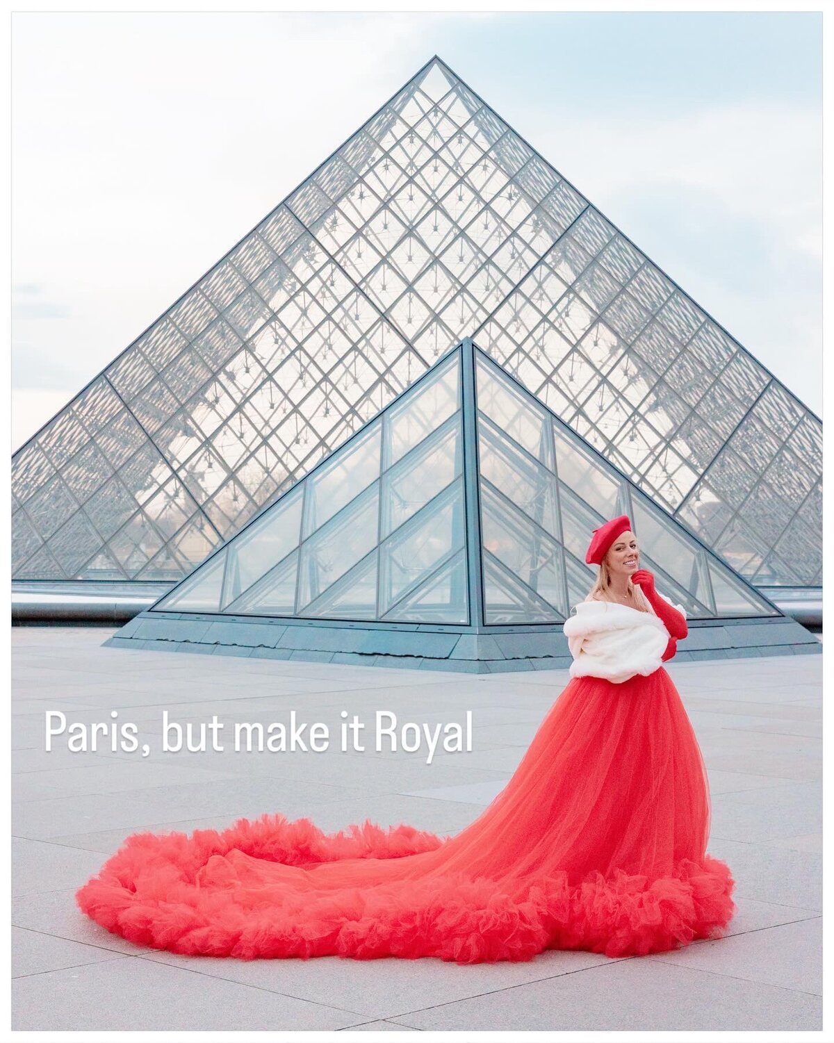 Froufrou Ruffle Tulle Dress Photoshoot in Paris
