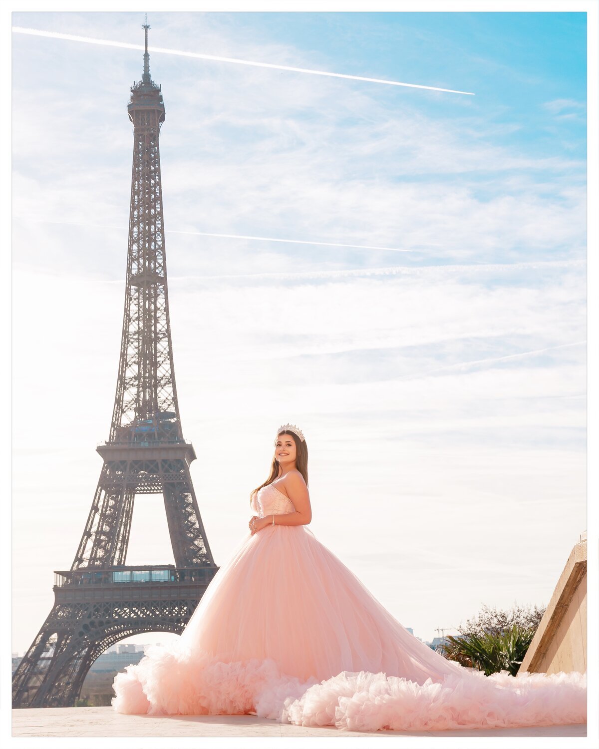 A romantic ruffle gown for a bachelorette session in Paris — Glam In Paris